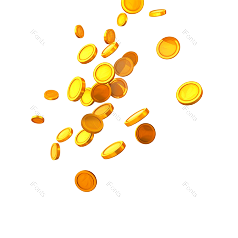 卡通图片,金币元素,粒子PNG,硬币免抠素材